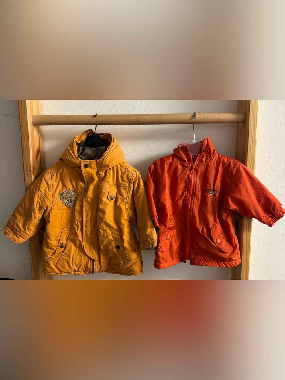 Jean Bourget Yellow Hooded Puffer Jacket & Polo Jeans Co Ralph Lauren Jacket